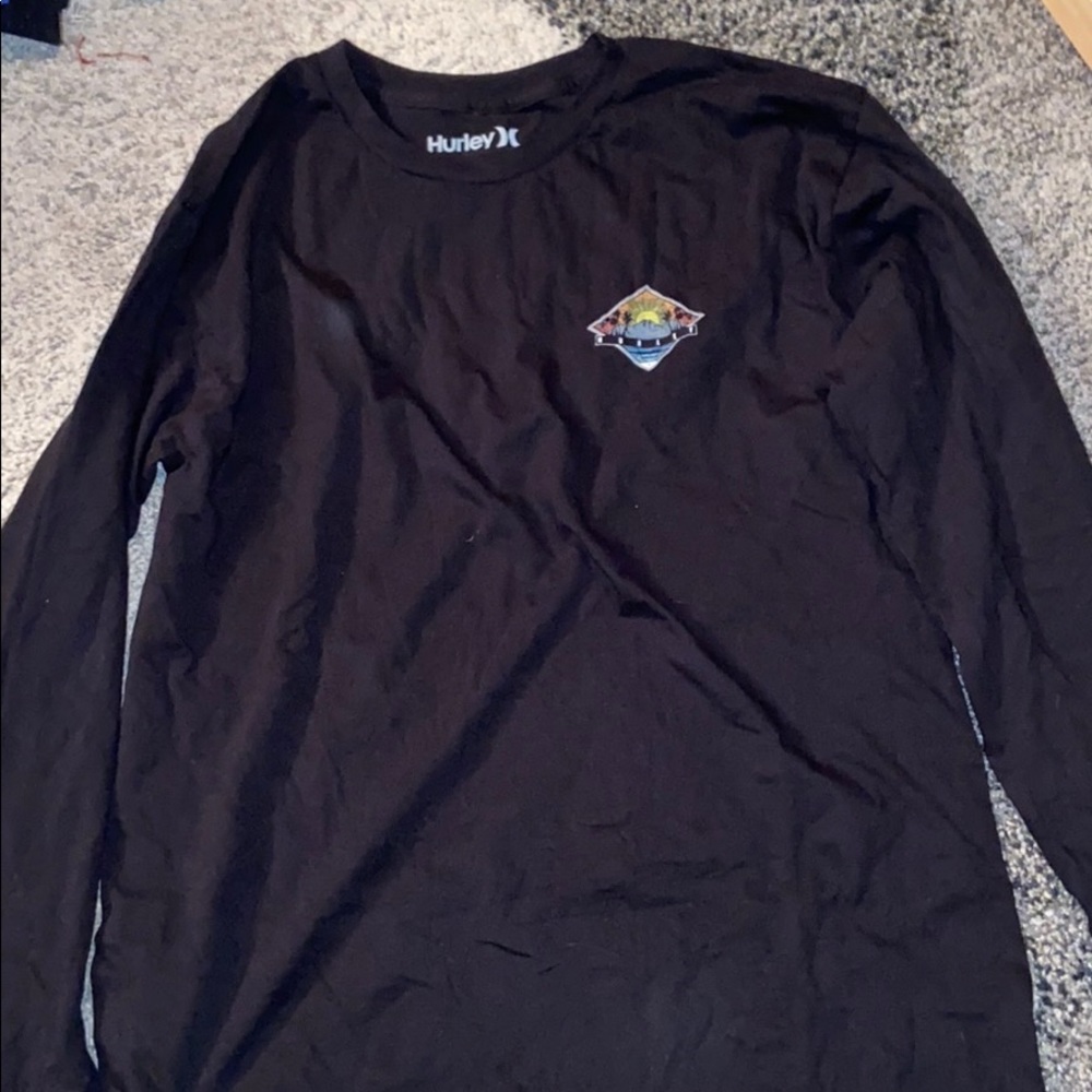 hurley black long sleeve t shirt